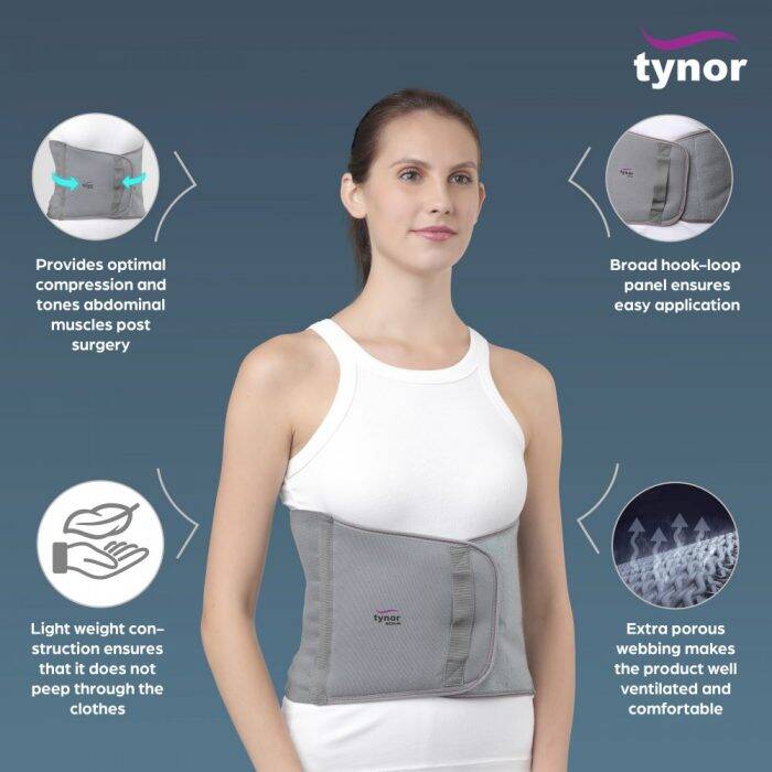 Tynor abdominal support on model